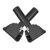 25 mm Mop Handle Clamps, 2-Piece, Black Iron, for Floor Cleaning view 1