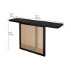 SDCGB 39-Inch Solid Wood Farmhouse Console Table with Woven Rattan, Narrow Entryway Table view 2