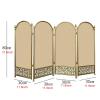 Fireplace Safety Gate, Large Gold 4-Panel Fireplace Screen, Ornate Wrought Iron and Metal Guard, 80 x 120 cm view 3