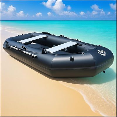 Pounjsd 360 cm Inflatable Fishing Kayak for 8–10 People with Aluminum Oars and Pump