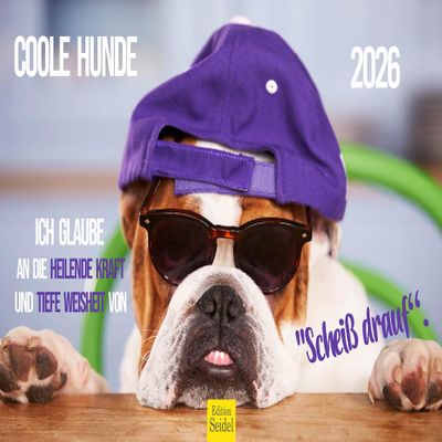 Edition Seidel Premium Cool Dogs 2026 Wall Calendar, DIN A4