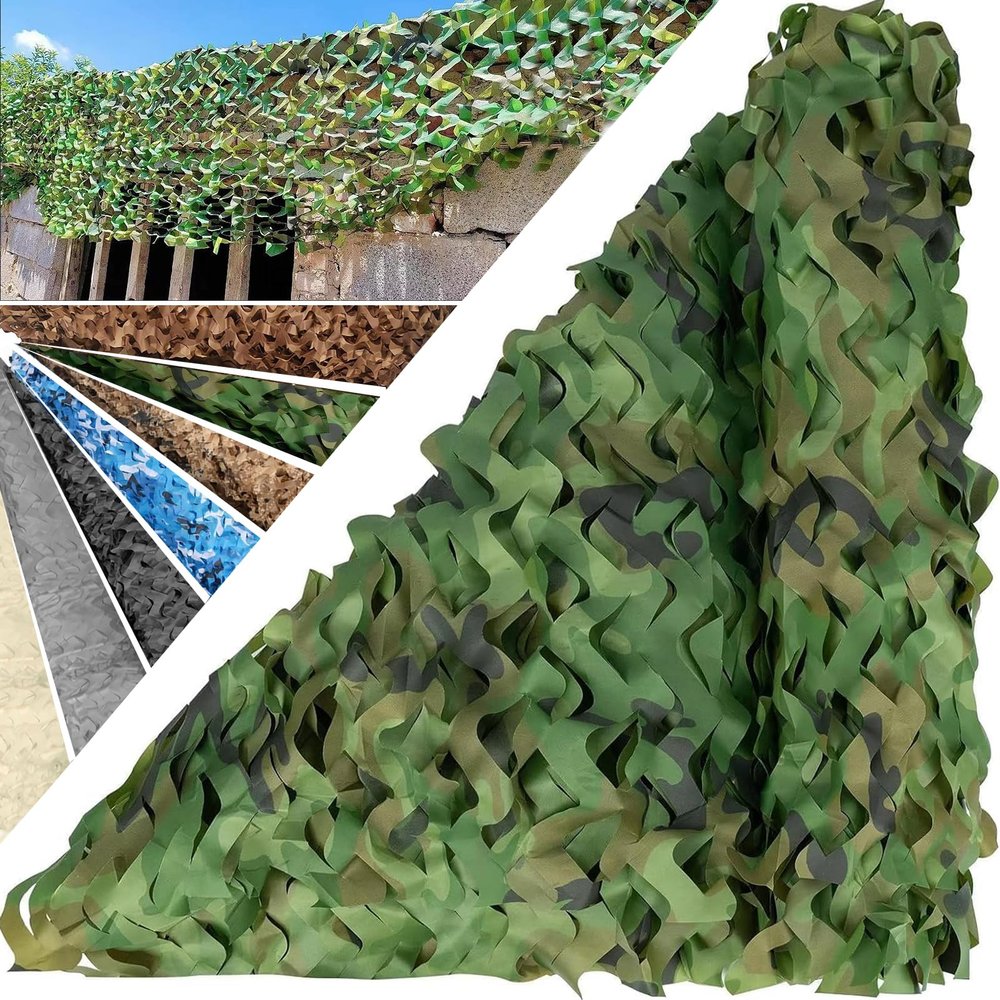 HQQMNY Camouflage Net, 210D Oxford Fabric, Woodland Pattern B