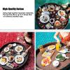 Floating Pool Tray, Rattan, Waterproof Breakfast Tray, Rectangle Black view 4