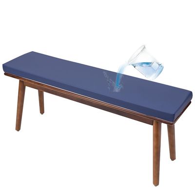 8 cm Waterproof Bench Cushion, Dark Blue, 140 x 30 x 8 cm