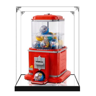 Acrylic Display Case for LEGO 21358 Egg Twisting Machine, Dustproof Transparent Case with 3 mm Mirror Bottom (Model Not Included)
