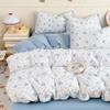 Covebett Blue Hearts, Flowers & Bows Microfiber Duvet Cover Set, 200 x 200 cm view 2