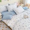 Covebett Blue Hearts, Flowers & Bows Microfiber Duvet Cover Set, 200 x 200 cm view 3