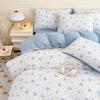 Covebett Blue Hearts, Flowers & Bows Microfiber Duvet Cover Set, 200 x 200 cm view 4