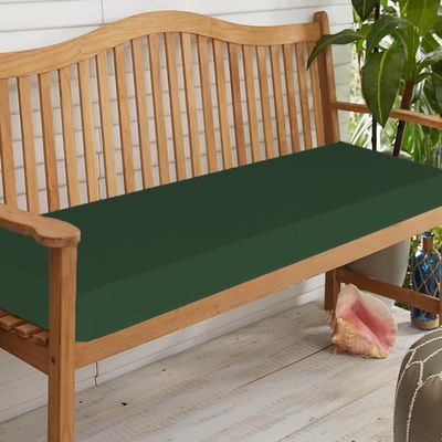 AZMAHT Outdoor Garden Bench Cushion, Washable Waterproof Cover, Army Green, 40 x 40 x 5 cm