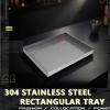 304 Stainless Steel Leak Catch Pan, 0.8 mm, for Air Conditioners and Oil Changes, 40 x 20 cm view 2