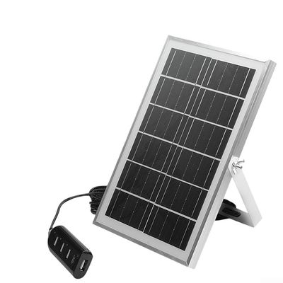 Besshepplo 5V 6W Monocrystalline Solar Panel Charger with 4 USB Ports