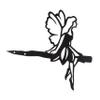 Toyvian Black Wrought-Iron Fairy Garden Stake, Weather-Resistant view 1