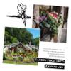 Toyvian Black Wrought-Iron Fairy Garden Stake, Weather-Resistant view 2
