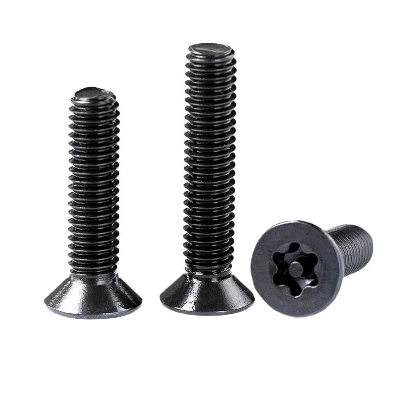 10 M6 x 35 mm Black 304 Stainless Steel Security Pin Torx Countersunk Screws