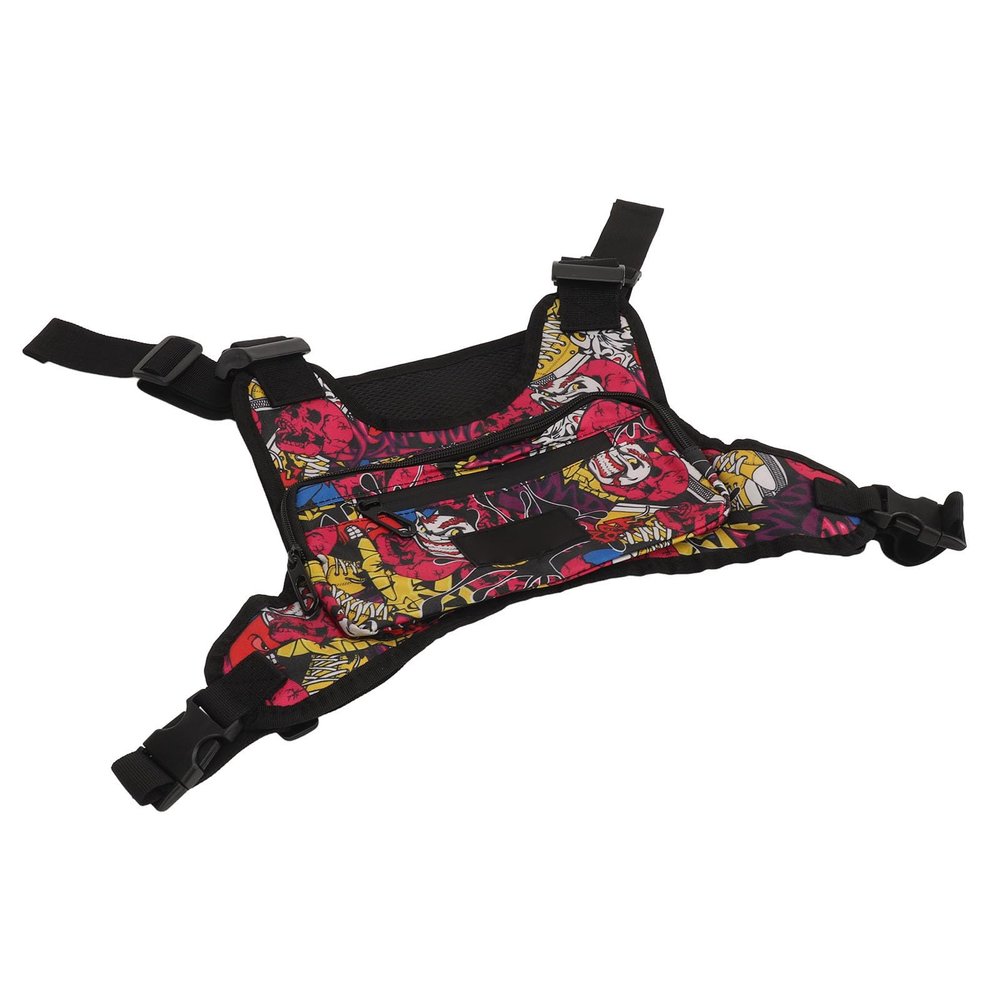 Unisex Lightweight Canvas Sports Chest Bag with Multiple Pockets