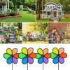 Outdoor Wind Spinners, 4-Piece Multicolored Rotating Sculpture view 4