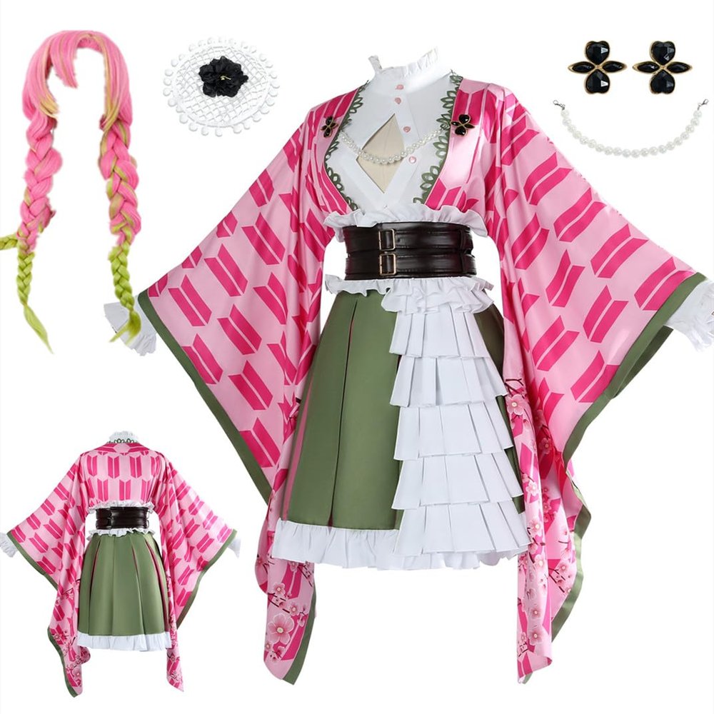 MANMICOS US Gray Anime Women’s Cosplay Kimono Party Costume (Gray, S)