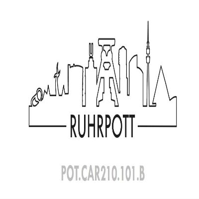 Ruhr Area Car Sticker, Headframe Silhouette, Black