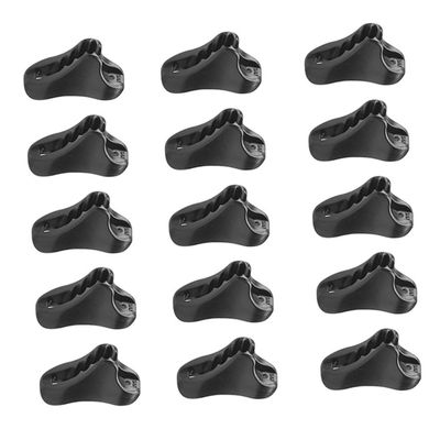 Camping Tent Guyline Buckles, 50-Piece Black Plastic Set