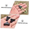 Camping Tent Guyline Buckles, 50-Piece Black Plastic Set view 2