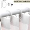 DSSHENGDS Foldable, Durable Magnetic Shower Curtain, White, 200 x 200 cm view 3