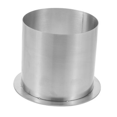 Round Stainless Steel Kitchen Countertop Waste Chute with Rubber Insert, Silver