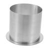 Round Stainless Steel Kitchen Countertop Waste Chute with Rubber Insert, Silver view 1