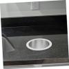 Round Stainless Steel Kitchen Countertop Waste Chute with Rubber Insert, Silver view 3