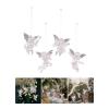 4-Pack Crystal-Look Angel Ornaments for Christmas Trees view 2