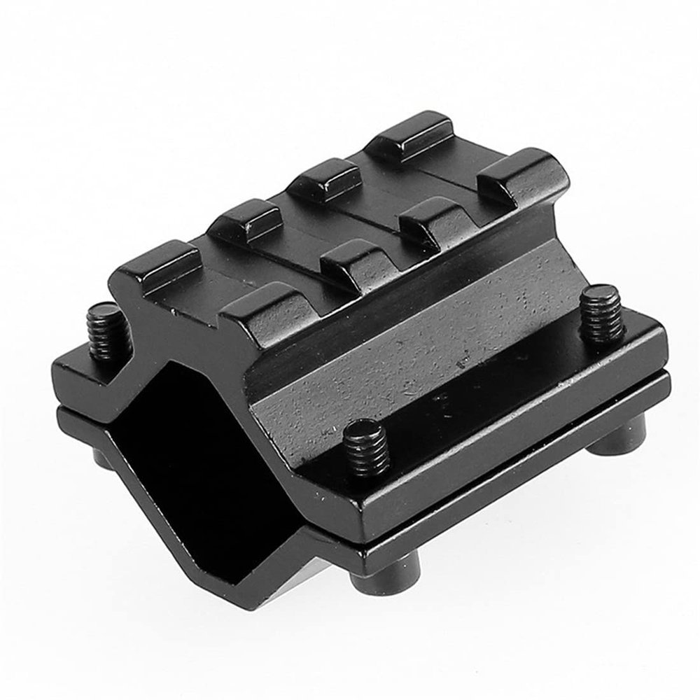 MyHaing Universal Barrel Mount with P/W-Style 3-Slot Rail for 20–28 mm Flashlights and Lasers