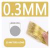 Brass Wire, 0.3–0.6 mm Diameter, 10 m Length, for Crafts, Jewelry Design, and Electrical Engineering (0.3 mm) view 2