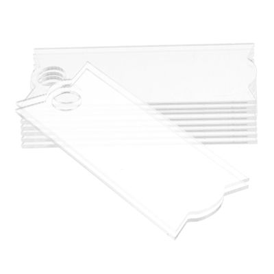 UKCOCO Acrylic Name Tag Blanks for Tumblers, 10 Pack, Lightweight Acrylic Plates