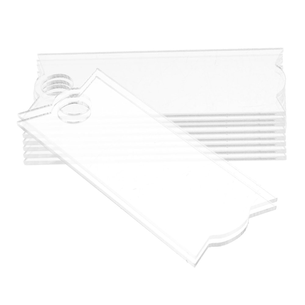 UKCOCO Acrylic Name Tag Blanks for Tumblers, 10 Pack, Lightweight Acrylic Plates