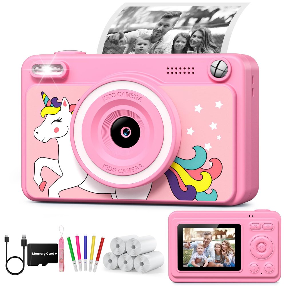 GREENKINDER Kids Instant Print Camera for Ages 3–12