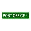 Post Office CT Room Metal Sign, Street Sign, Bar, Café, Garage, Man Cave, Home, Room, Wall, Bathroom, Farmhouse, Garden, Veranda, Patio Decor, 40.6 x 10.2 cm view 1