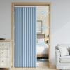 DSSHENGDS Adjustable Waterproof Weighted Shower Curtain, Accordion-Fold Design, Sky Blue, 200 x 180 cm view 1