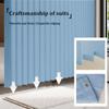 DSSHENGDS Adjustable Waterproof Weighted Shower Curtain, Accordion-Fold Design, Sky Blue, 200 x 180 cm view 4