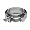 Flat V-Band Exhaust Clamp with Flanges, 304 Stainless Steel, 1.5–4 in view 1