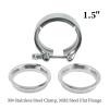 Flat V-Band Exhaust Clamp with Flanges, 304 Stainless Steel, 1.5–4 in view 2