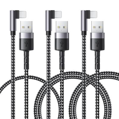Short 90° iPhone Charging Cable, 3-Pack (0.3 m + 0.3 m + 0.15 m)