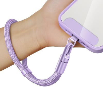 newplenty Short Universal Adjustable Phone Lanyard with Ultra-Thin Patch, Light Purple