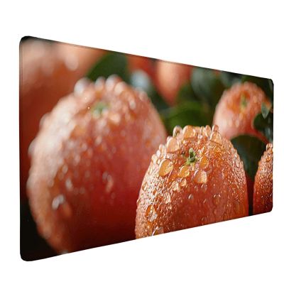 Pink XXL Desk Mat Mouse Pad, 600 x 300 mm, Fruit Gaming Mouse Pad, Waterproof, Non-Slip, Stitched Edges