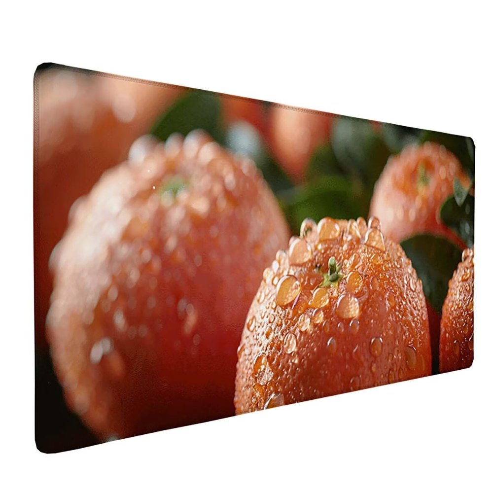 Pink XXL Desk Mat Mouse Pad, 600 x 300 mm, Fruit Gaming Mouse Pad, Waterproof, Non-Slip, Stitched Edges