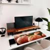 Pink XXL Desk Mat Mouse Pad, 600 x 300 mm, Fruit Gaming Mouse Pad, Waterproof, Non-Slip, Stitched Edges view 2