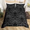 Homemissing Boho Damask Sugar Skull Bedding Set, Microfiber, 155 x 220 cm view 1