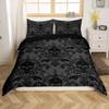 Homemissing Boho Damask Sugar Skull Bedding Set, Microfiber, 155 x 220 cm view 2