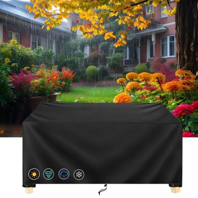 AOFOAE Outdoor Furniture Cover 390 x 395 x 85 cm, Black