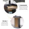 Wooden Lectern with 4 Casters and Storage Shelf view 4