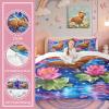 Homemissing Ocean Wave Flower Capybara Bedding Set, 135 x 200 cm view 4