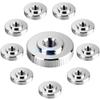 10-Piece M4 Flat Knurled Thumb Nuts, Stainless Steel, DIN 467 view 1